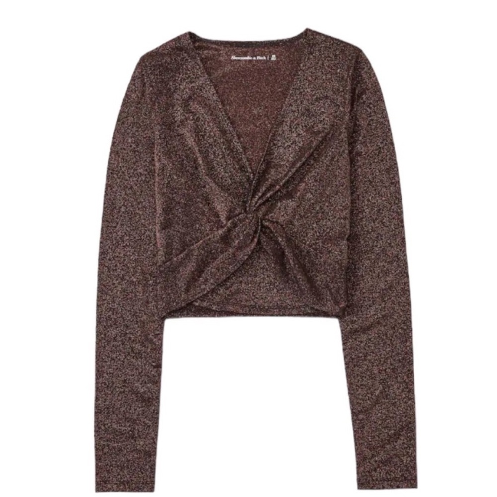 Long-Sleeve Sparkle Twist Top